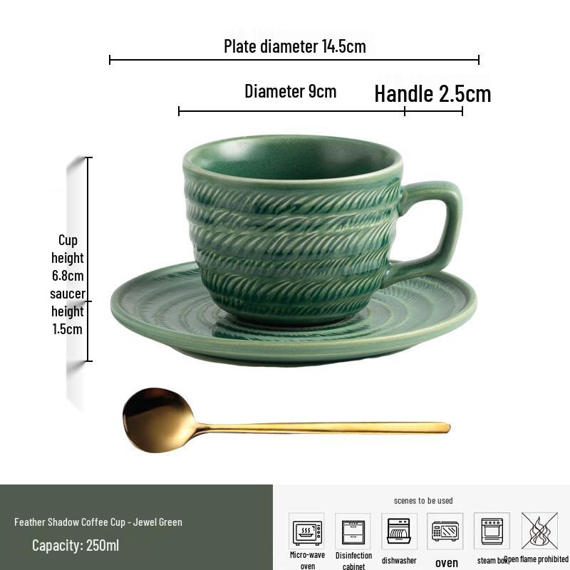 D.R. European Ceramic Coffee Mug Set