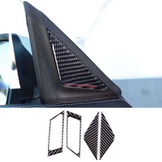 Carbon A-pillar triangular panel trim For Maserati Ghibil Quattroporte 2014-22