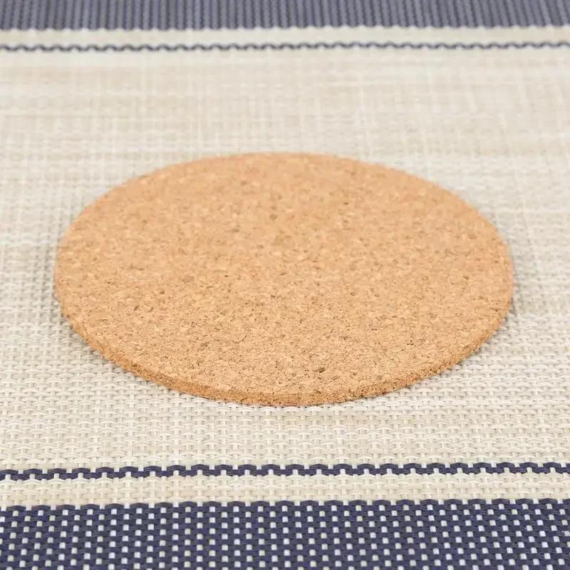 50/100Pcs Cup Mat Natural Cork Coasters Placemats For Table Kitchen Accessories Round Coffee Tea Cup Mats Desktop Decoration