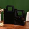 Black Gift Bag High Quality Transparent PVC Shopping Bags Waterproof Square/Round Handle Storage Bag