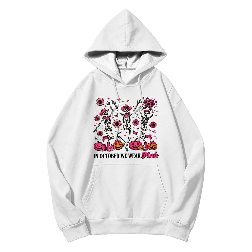 Felpa con cappuccio casual unisex stampata a maniche lunghe con tasche per uomo e donna