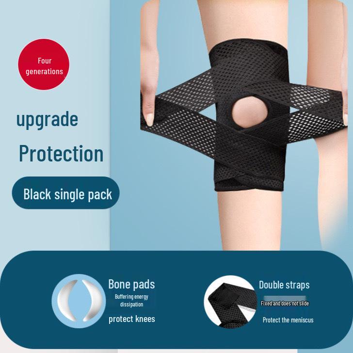 Summer Sports Knee Sleeve: Adjustable Meniscus Support for Basketball, Cycling, and Running.