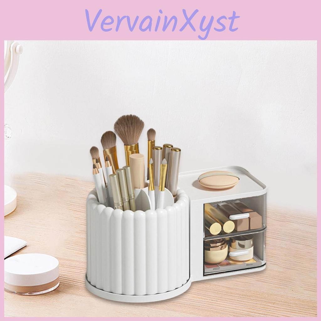 Makeup Brush Organizer Office Holder Desk Organization Rotatable Drawer Desktop Box Pen