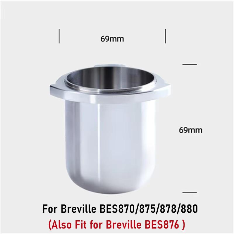 

304 Stainless Steel 54mm Dosing Funnel Cup For Breville Barista Express Impress (BES876 ) Anti-static & Mess-free Sniffing Cup