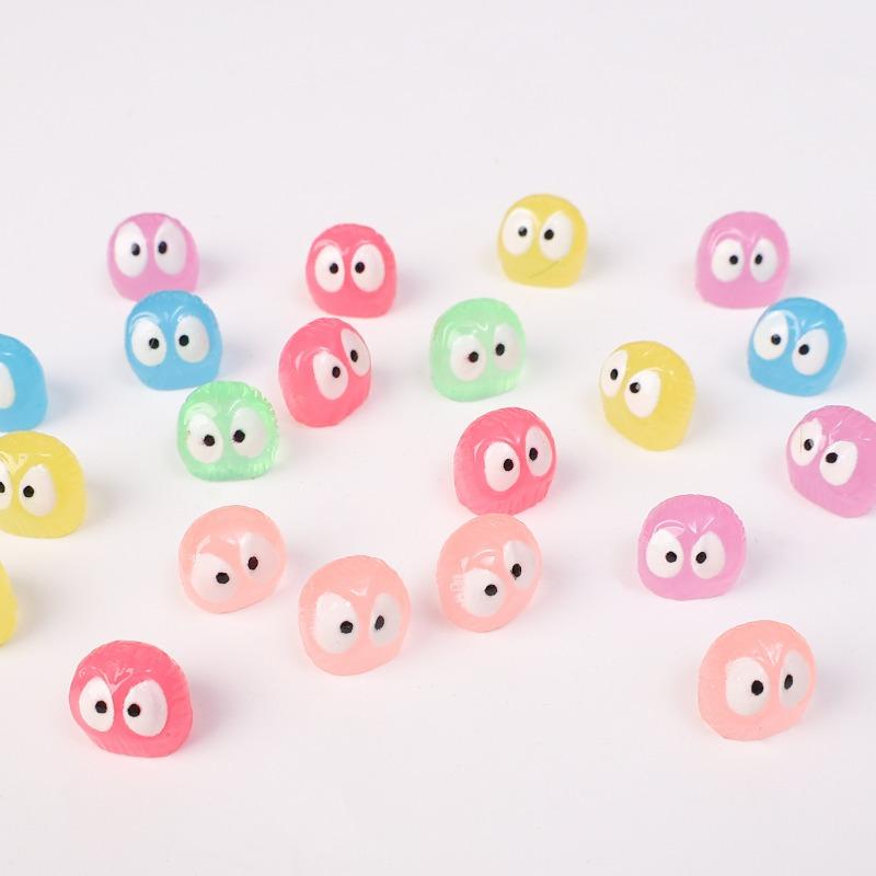 200/5x Luminous Cute Soot Sprite Car Dashboard Decorations Colorful Home Decor Glowing Elf Fairy Garden DIY Ornament Accessories