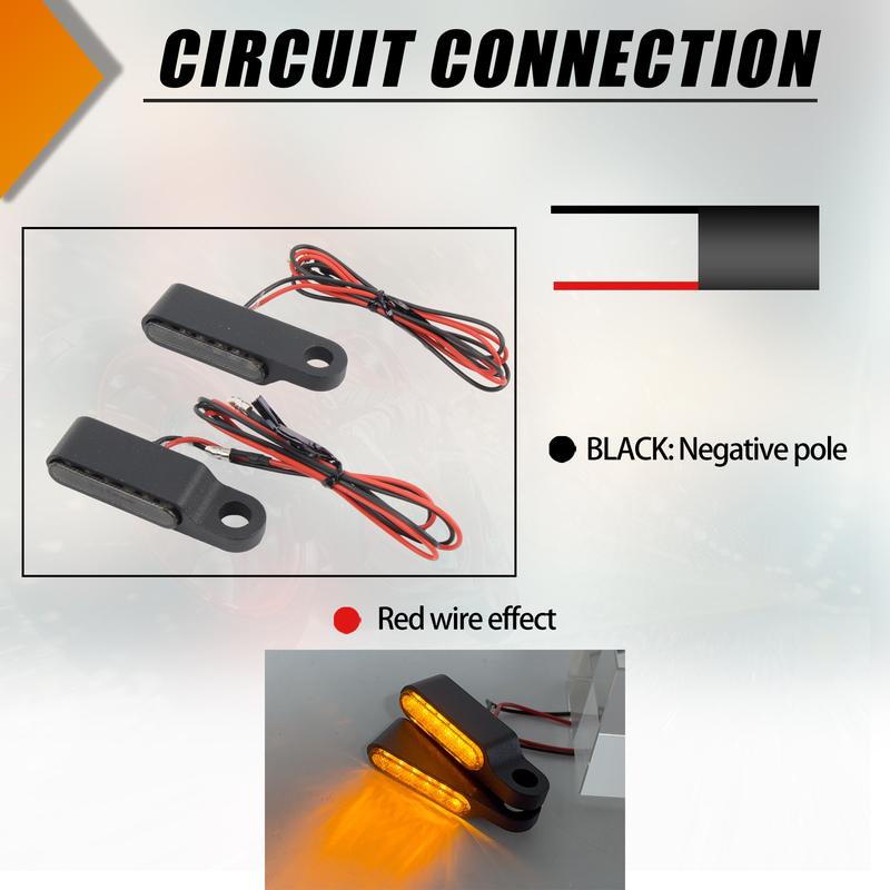 For Harley Sportster Bobber 6 LED Motorcycle Motobike Front Rear Mini Turn Signal Light Flowing Water Flashing Indicator Blinker