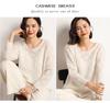 Women's Autumn Winter Cashmere Sweater - Hollow Design, Tree Grain, Round Neck, Long Sleeve, Loose Fit Pullover