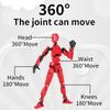 RSINC Action Figure, Stick Titans Portable Articular Mobile Robot Doll B & W B0DJJQWPL1