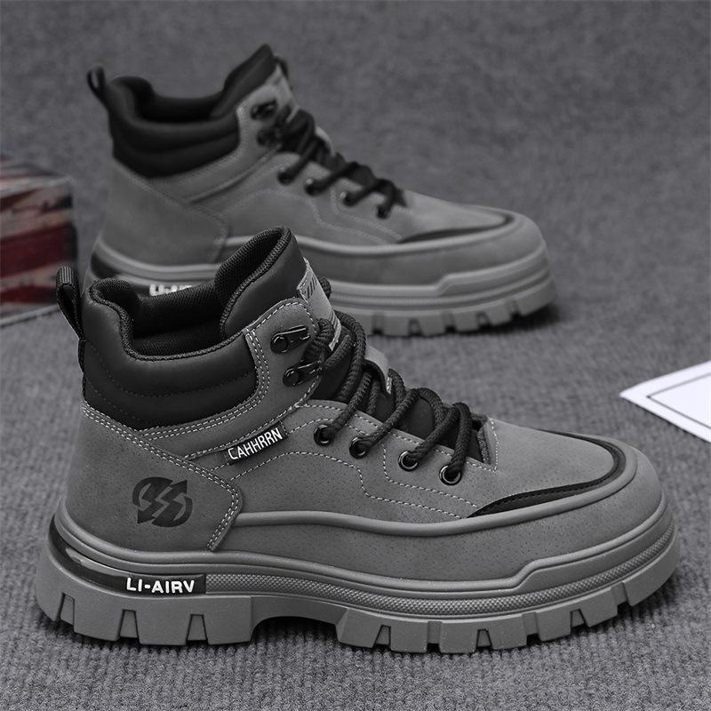 Men's Boots Trendy Martin Boots Men's High-top Locomotive Tooling Shoes Men's Autumn and Winter Heightening Men's Shoes