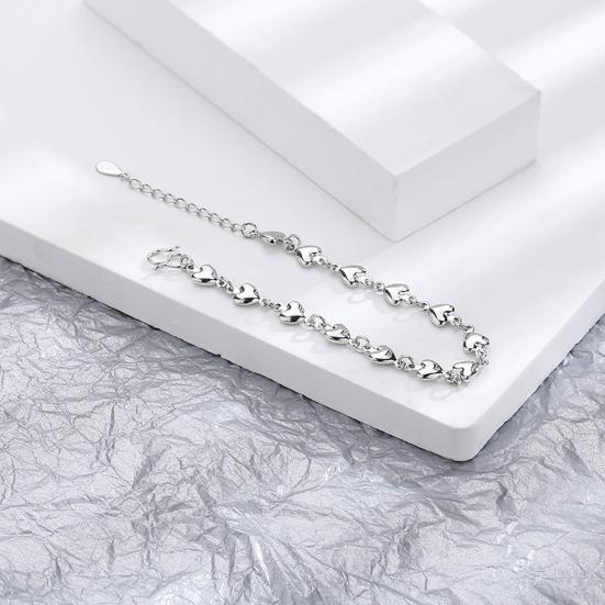 Brățară pentru femei Ajustabilă, dulce, romantică, strălucitoare, decorație perfectă, cadou de aniversare, inimă plină de dragoste