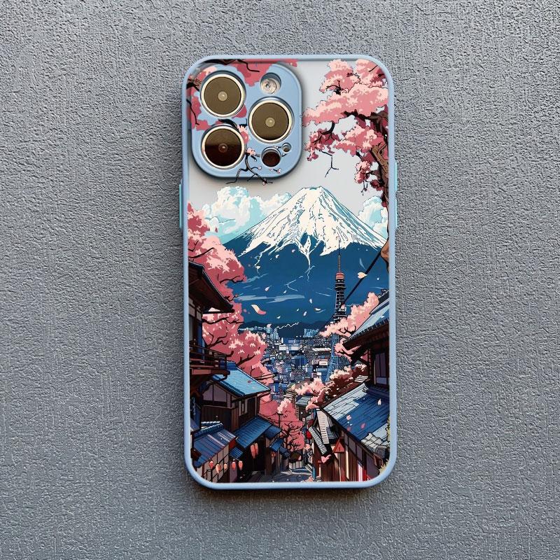 New Mount Fuji Street View Phone Case For iPhone 16 15 14 Pro Max Plus 17 16 Pro Max 13 12 Mini 11 Pro Max XR XS X Cover Funda