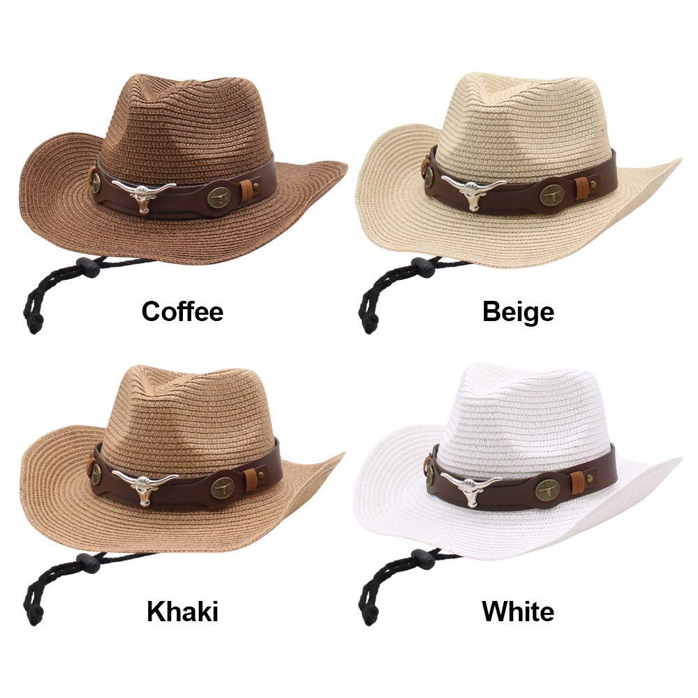 Summer Straw Cap Wide Brim Sun Hat Casual Beach Panama Hat
