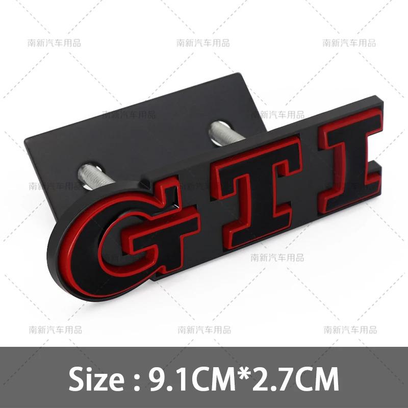 YKPSC1 3D Metal GTI Grill Emblem Badge Rear Trunk Decal Car Sticker for Volkswagen VW Golf 5 6 7 8 MK2 MK3 MK4 MK5 MK6 MK7 Accessories