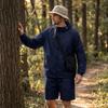 Men's Lightweight Hooded Jacket and Shorts Set Quick Dry Breathable Sun Protection Outdoor Sports Casual Activewear with Long Sleeve Option