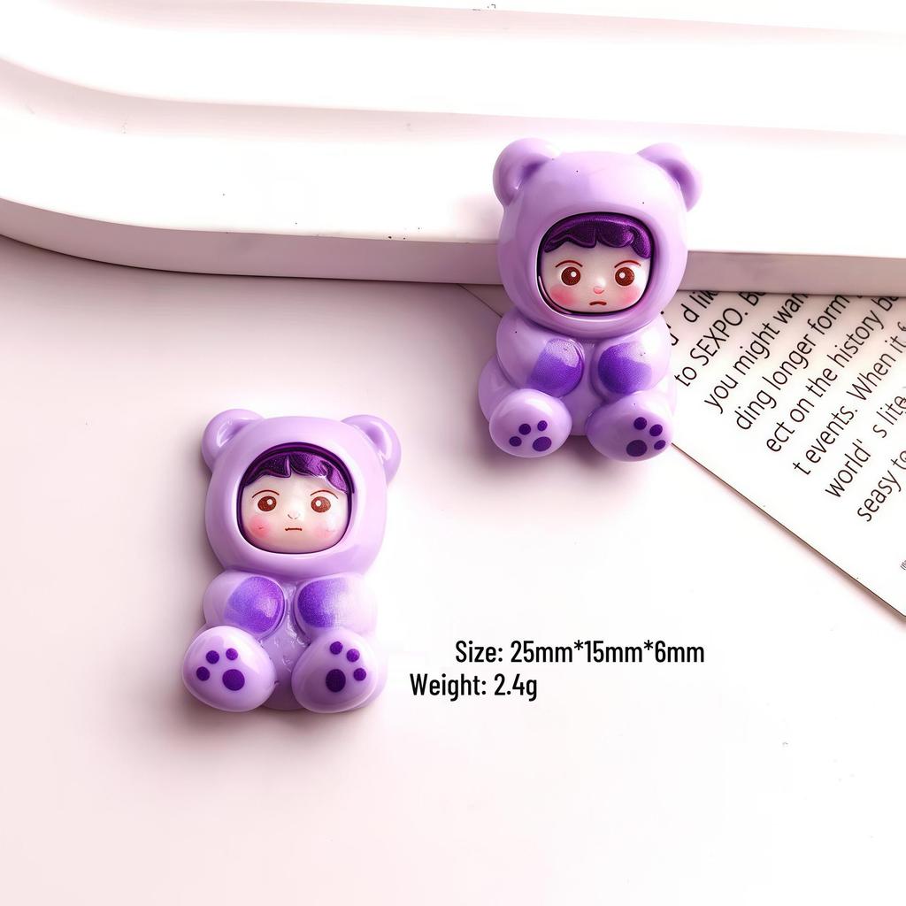 Cute Cartoon Resin Droplet Girl: DIY Phone Case & Hair Clip Accessory