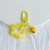 Color Candy Acrylic Pentagram Key Chain Stars Bell Charms Key Ring Earphone Case Purse Wallet Decor Accessories Kid Girls Gifts