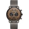 Aviator Brown Grey Metal Men's Quartz Chronograph AR11141