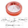100M Nylon Fly Fishing Line Add Line Cup Extension Spare Lines (Black+Orange)