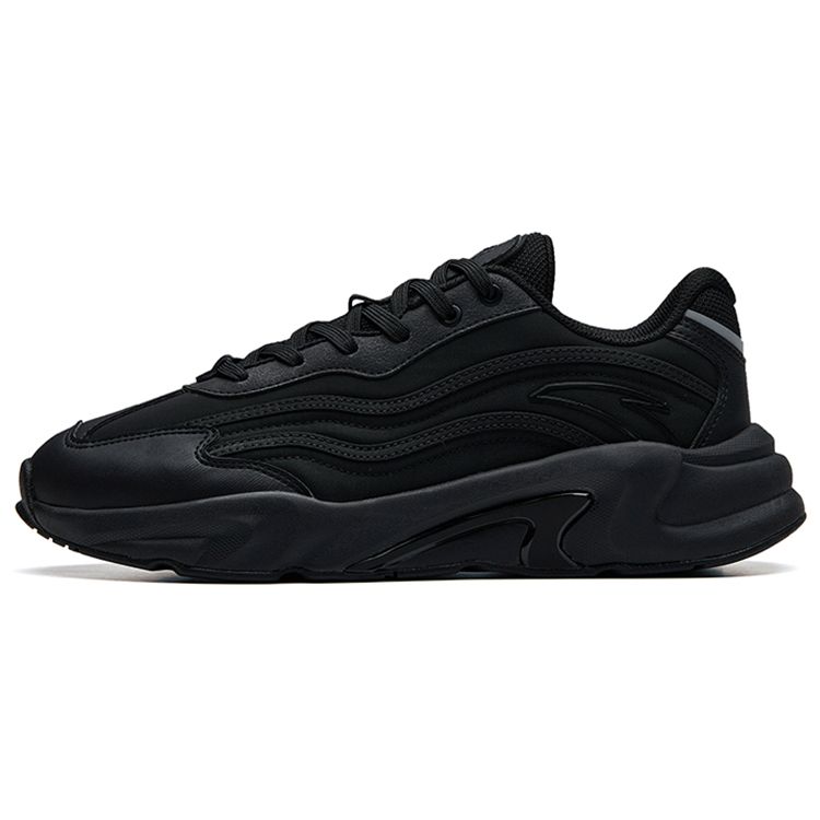 ANTA Retro Dad Shoes All Black Women 922238865-4 36.5