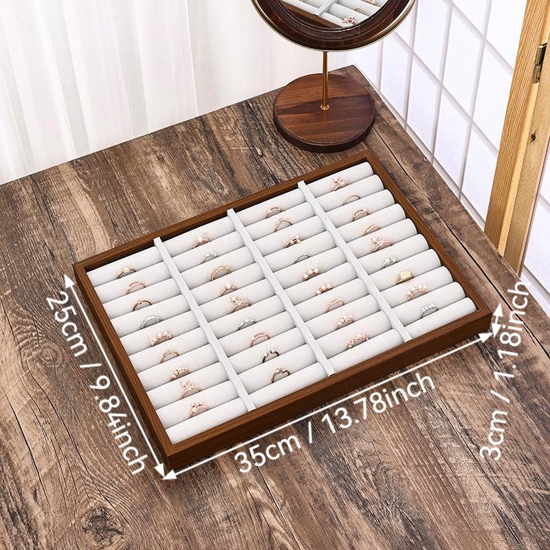 

Rings Jewelry Storage Tray Multiple Bracelet Organizer Pallet Counter Ring Display Salver Jewellery Trinket Displays Pallet белый