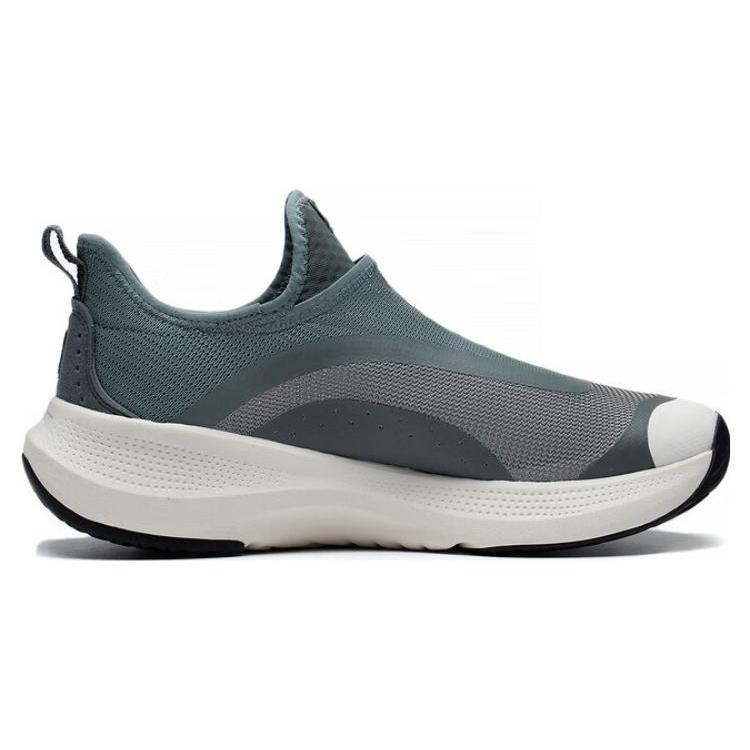 Li Ning SOFT GO Confortables Antidérapantes Résistantes à l'abrasion Respirantes Basse Tige Chaussures de Sport Décontractées Homme Gris Bleu AGLT105-4