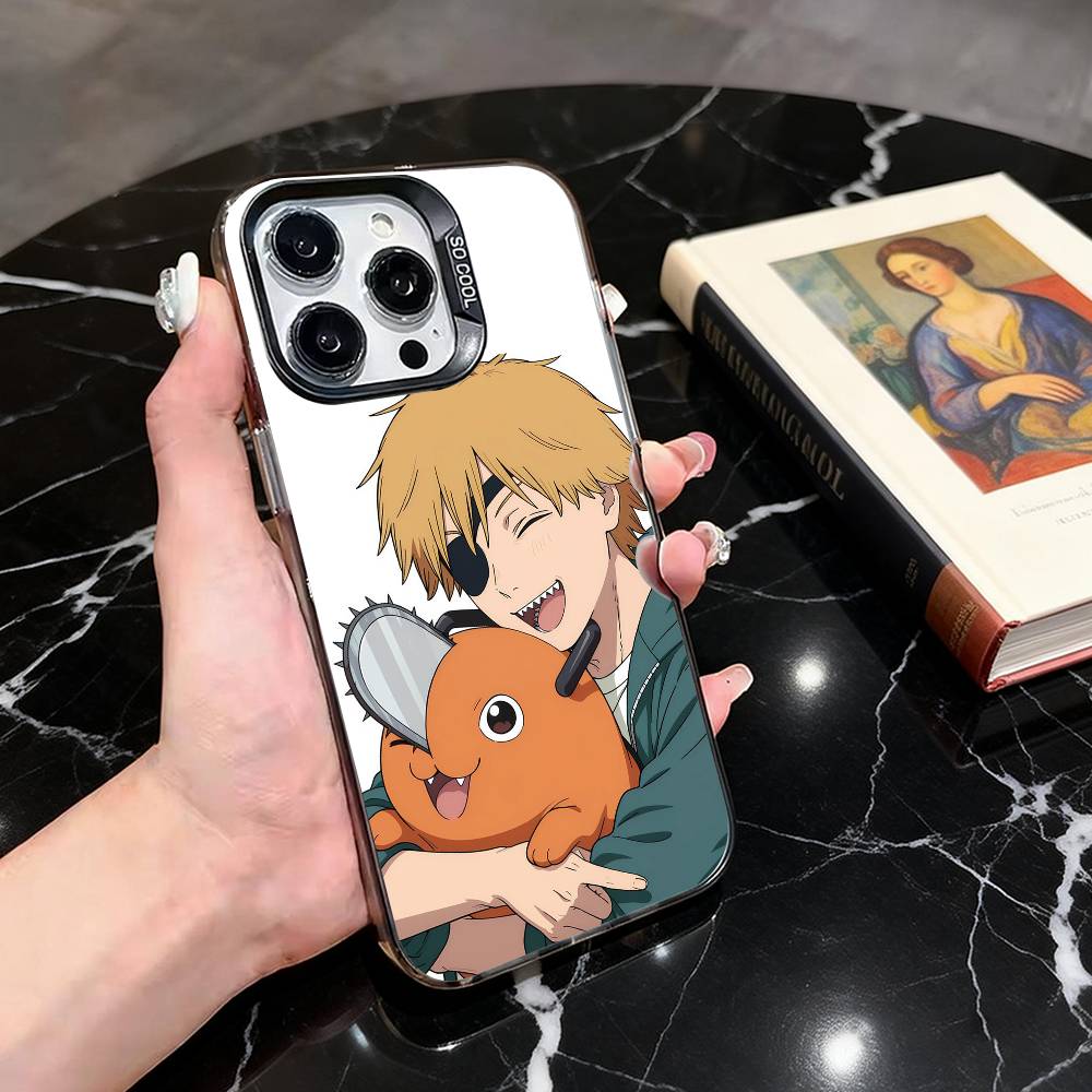 

C-Chain-saw Man D-Denji-CMD Phone Case For iPhone 17,16,15,14,13,12,11 Plus,Pro Max,XS,Colorful Silver Phone case Funda Cover iPhone16promax