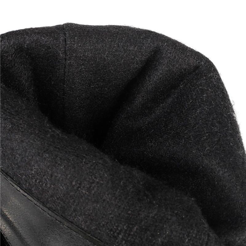 Dames høye hæler sexy europeisk og amerikansk stil nye spisse tynne hæler store størrelser middels støvletter