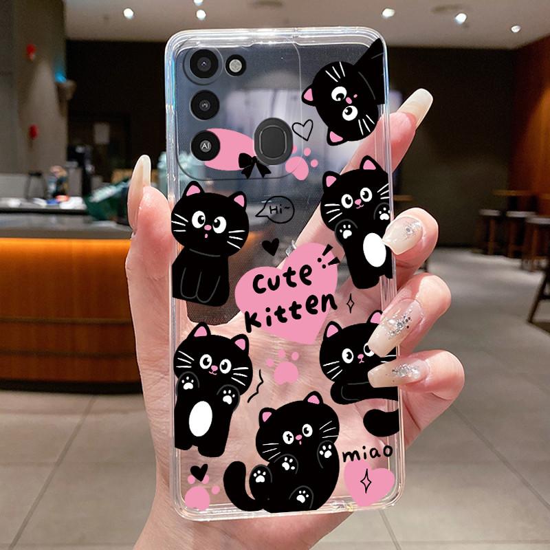 Back Cover For Tecno Spark 8C Case Clear Luxury Fashion Aesthetic Butterfly Flower Soft TPU Silicone Phone Case Tecno KG5k KG5j
