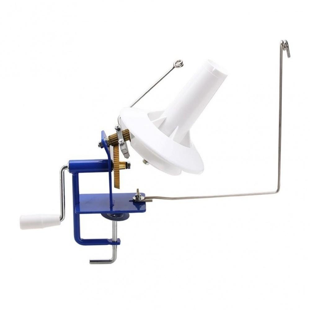 

Устройство для намотки пряжи для вязания крючком, металлическое ручное устройство для намотки пряжи, ручное устройство для намотки шариков с нейлоновыми шестернями большой емкости и настольным зажимом B