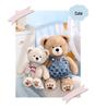 Cross Baby Denim Riddle Bean Bear Plush Toy – Healing Companion Doll for Children