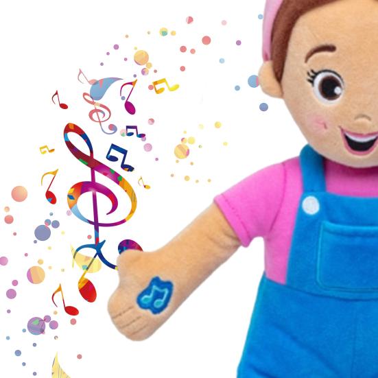 Slečna. Panenka Speak & Sing Interaktivní plyšová hračka Zpívající Mluvící vycpaná panenka Vzdělávací