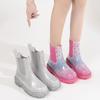 Modieuze Transparante Chelsea Regenlaarzen voor Dames: Stijlvol, Antislip, Waterdicht Rubber voor Buitenkleding