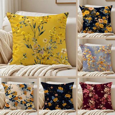 N-Niche Frisse Prints Stijl Kunst Kussensloop Anti-huisstofmijt Kussensloop Onzichtbare Rits Zijdezacht Kort Pluche Bank Kussenhoes