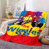 Wiggles Band Flannel Blanket Super Soft Warm Cozy Blanket for Sofa Bed Office Travel All‑Season Home Decor Gift