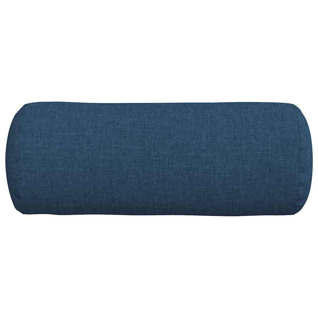 Bolster Cushions 2 Pieces Blue Ø 15 x 40 cm Fabric