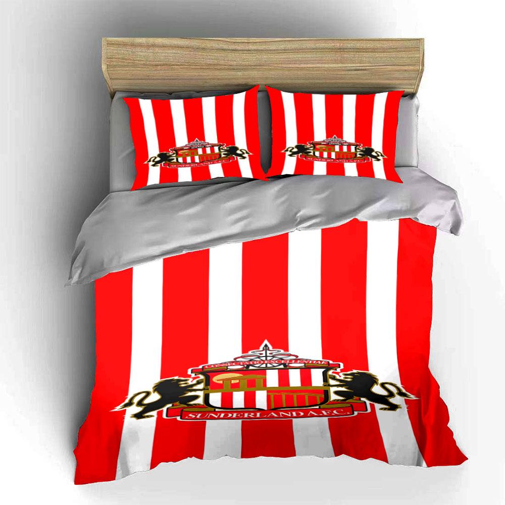 Red-and-white stripes, Sunderland AFC. Bedding sets Duvet cover sets Duvet covers Pillowcases(1*Duvet Cover 2*Pillowcases without duvet insert)