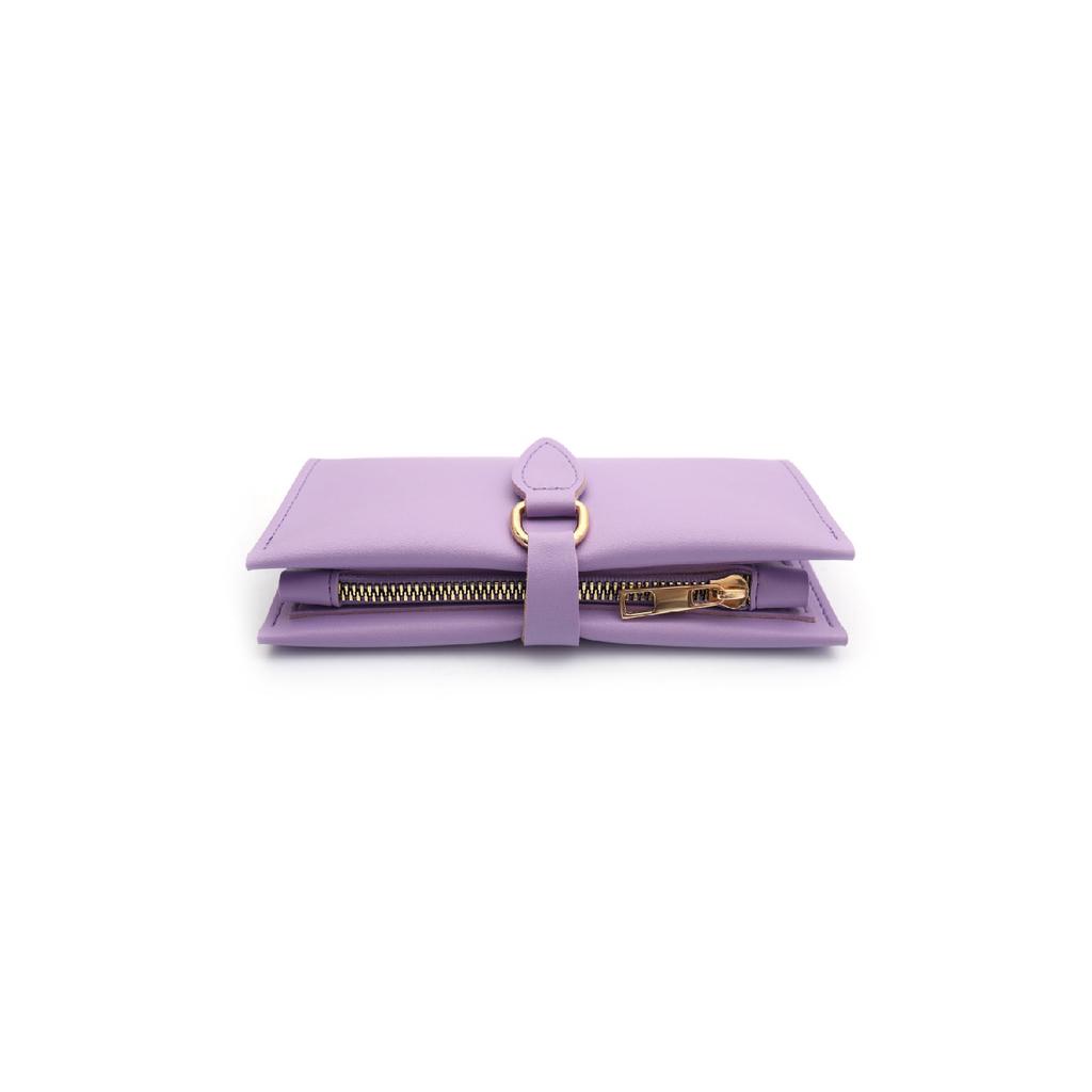 Rote Damenbrieftasche mit weicher Hautschnalle und Zubehör mit mehreren Fächern