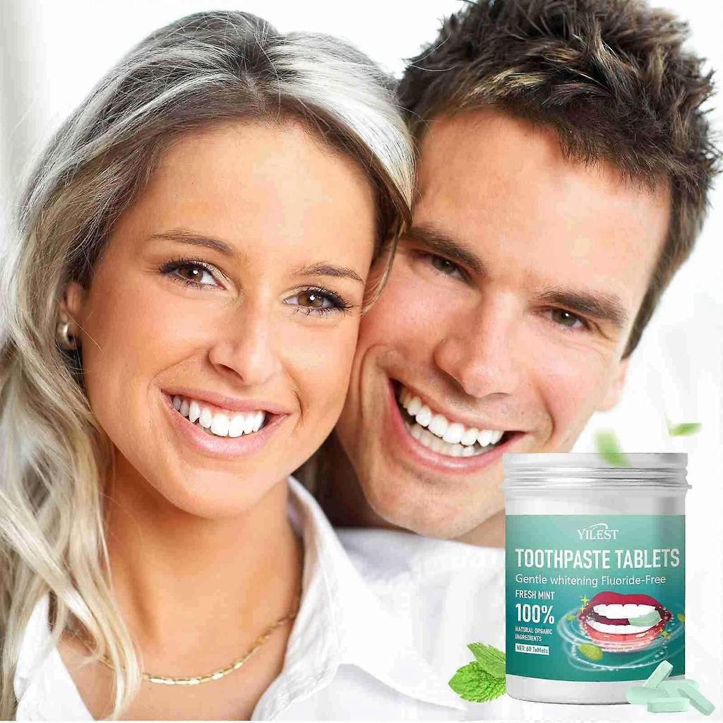 Orange Toothpaste Tablets 60pc  Mint Toothpaste Tablets Freshen Breath, Remove Odors, Cleanse Oral Health Portable Fruit Flavor Toothpaste Tablets