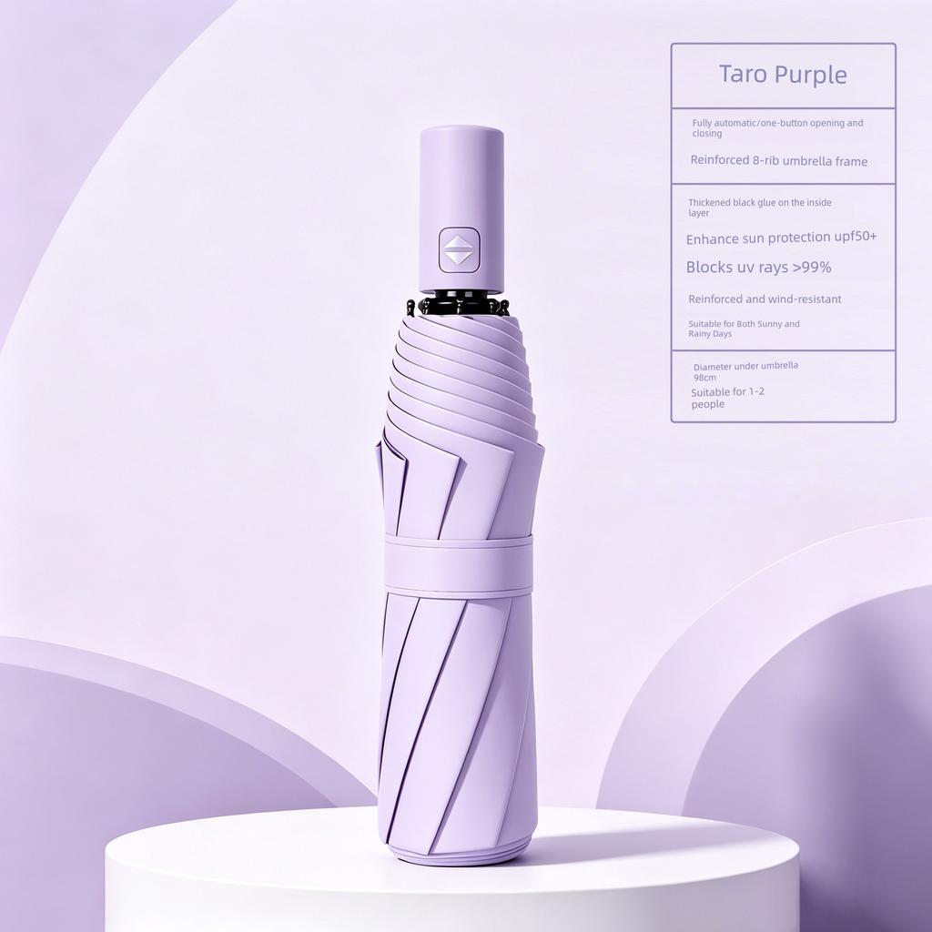Fully Automatic Dual-Purpose Umbrella, Large Size, Thickened and Reinforced, Foldable Sunshade, Sun Protection, Uv Protection, Sun Umbrella for Men