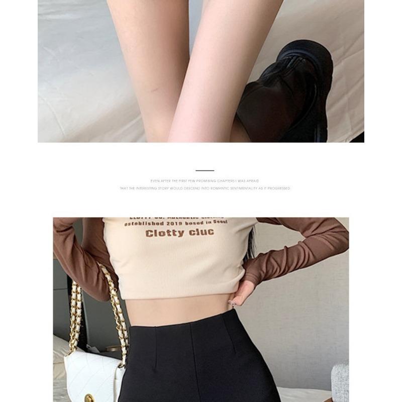 Ψηλόμεσο Σορτς Γυναικείο Άνοιξη και Φθινόπωρο Βασικό Μαύρο Κοστούμι Αμερικάνικο Look Spice Girls Στενή Εφαρμογή Καλοκαιρινό Καυτό Παντελόνι