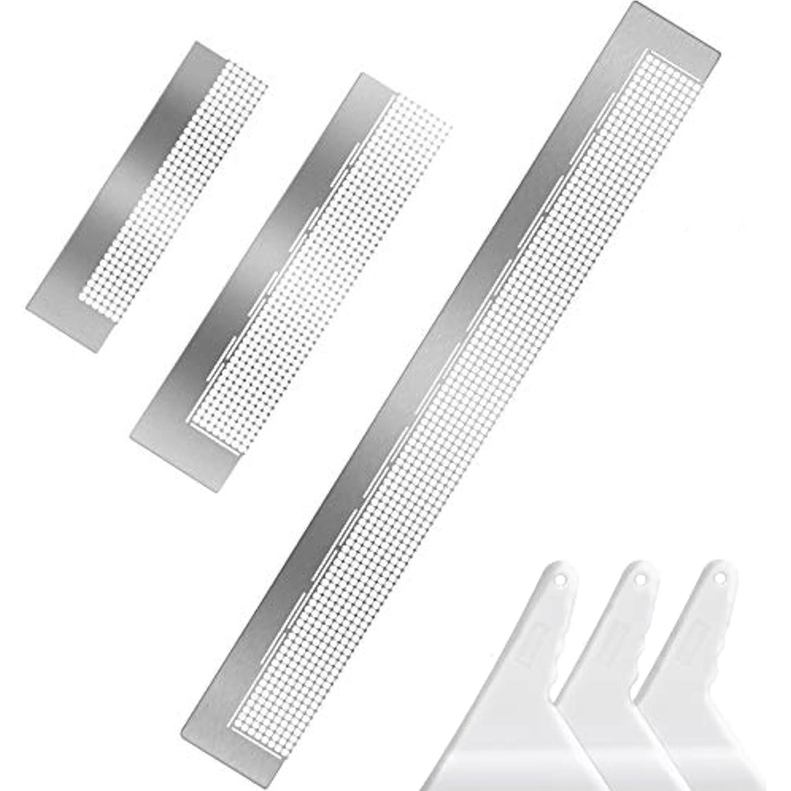 

3Pcs Diamond Mesh Round Dot Drill Alignment Art Tool with 3 Corrector Tools 5D Diamond Painting Ruler Tool for DIY Art Crafts