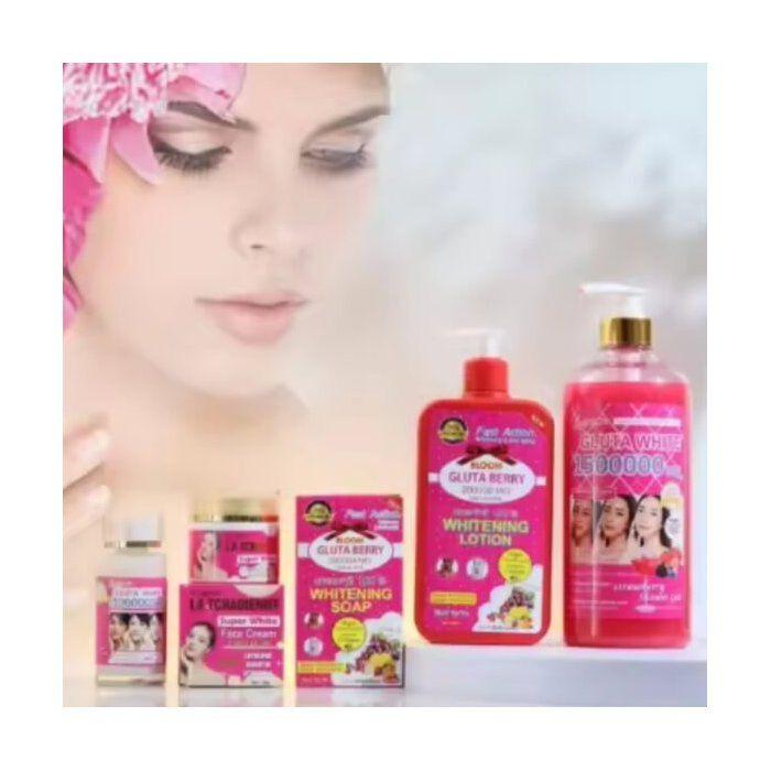 Gamme Complète Kojique Berry - Kit Éclaircissant Savon + Crème + Lait Corps