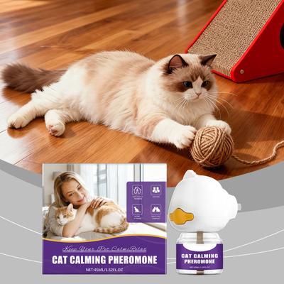 Cat Calming Pheromone Diffuser Refill 45ml for Stress Relief and Behavioral Support Safe for Cats and Kittens Indoor Use