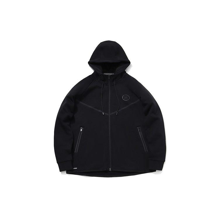 Li Ning Wade Collection Wade Collection, Fleece Lined Thermal Raglan Sports Hooded Jacket Men's Black AWDQ705-1
