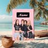 1PC Custom Name Girl Power Unite Beach Towel Highly Absorbent And Sand-Resistant Towel for Swimming, Pool, Yoga, And Travel Lightweight