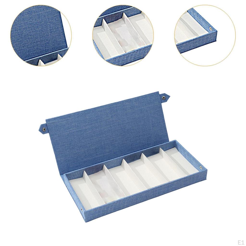 Aufbewahrungsbox für Brillen mit 6 Fächern für Schreibtisch und Zuhause