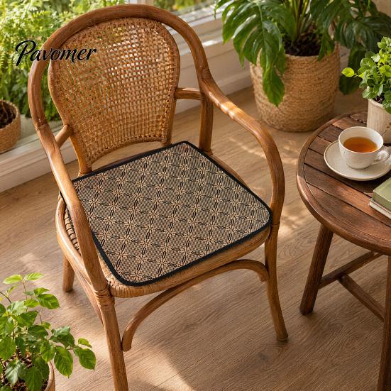 Rattan Seat Cushion Cushion, Non-slip Chair Cooling Pad, Comfortable Pad for Home Office Dinning