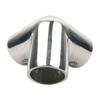 Boat Handrail Corner Fitting Tees Connector 316 Stainless Steel Rail Joint with Slip-On Tube Design and Set Screws for Assembly Work