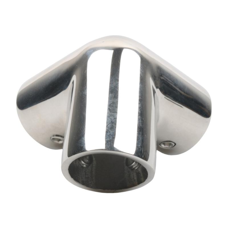 Boat Handrail Corner Fitting Tees Connector 316 Stainless Steel Rail Joint with Slip-On Tube Design and Set Screws for Assembly Work