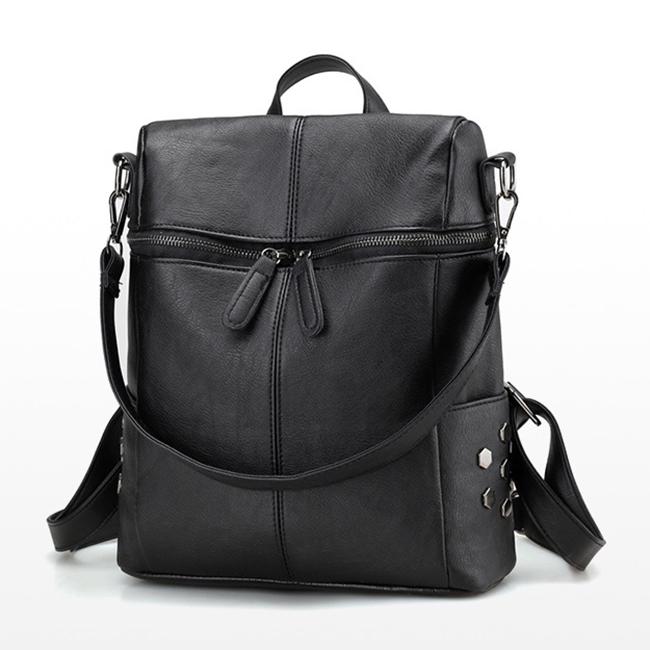 PU Leather Women Backpack Cute Bow School Bags For Teenage Girls Backpacks Fashion Chains Shoulder Bag Purse Sac A Dos